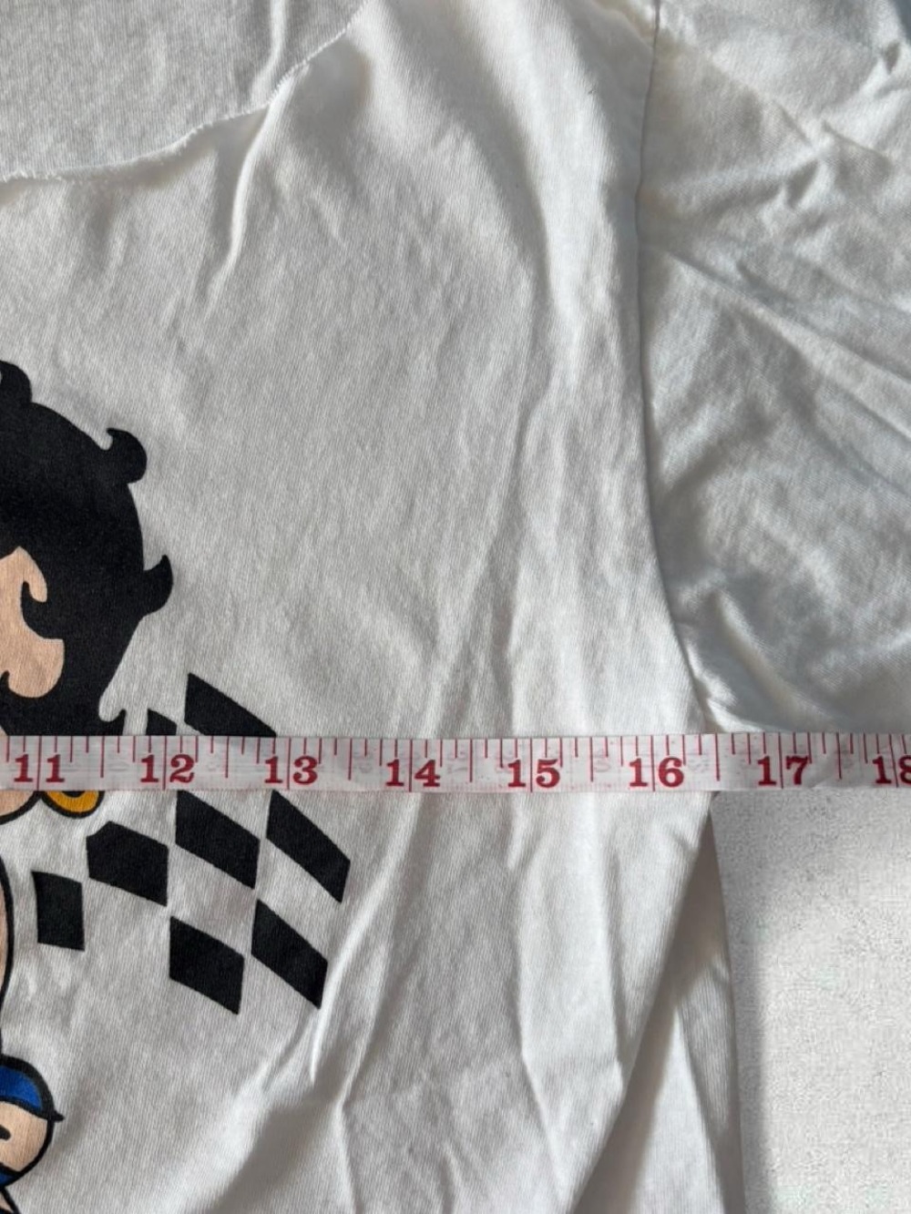 Y2K Style Betty Boop White Crop Top - Picture 6 of 6